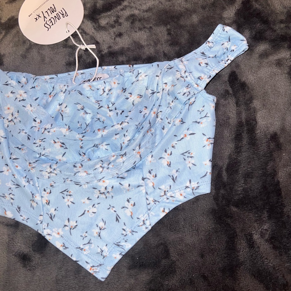 Princess Polly Jackson Top in Blue Floral Size 4 New with tag - Picture 8 of 14